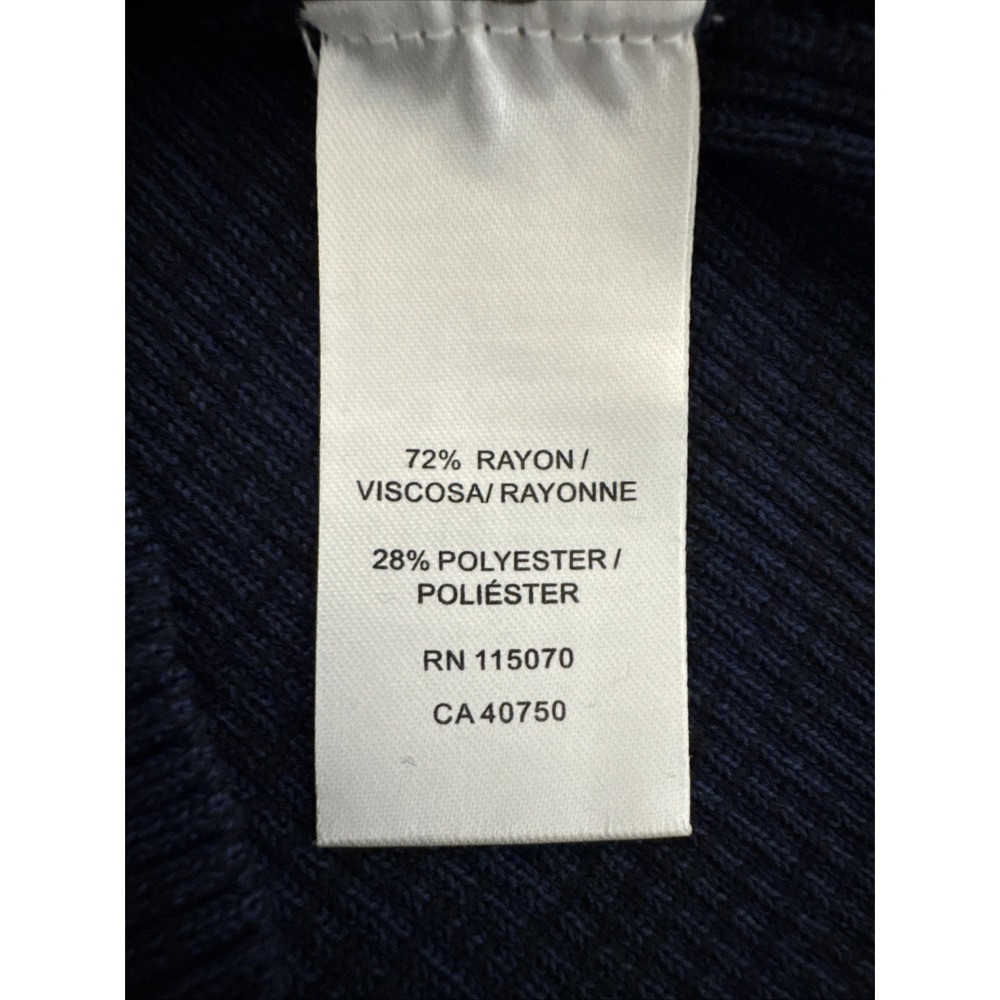Nina Leonard‎ Women's L Ribbed Knit Bodycon Dress Blue Pleated Cuff NWT - Picture 10 of 12